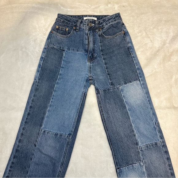 PacSun High Waist Boyfriend Patchwork Denim Jeans Size 22 - Picture 6 of 14